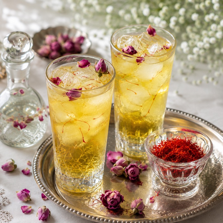 شربت گلاب و زعفران