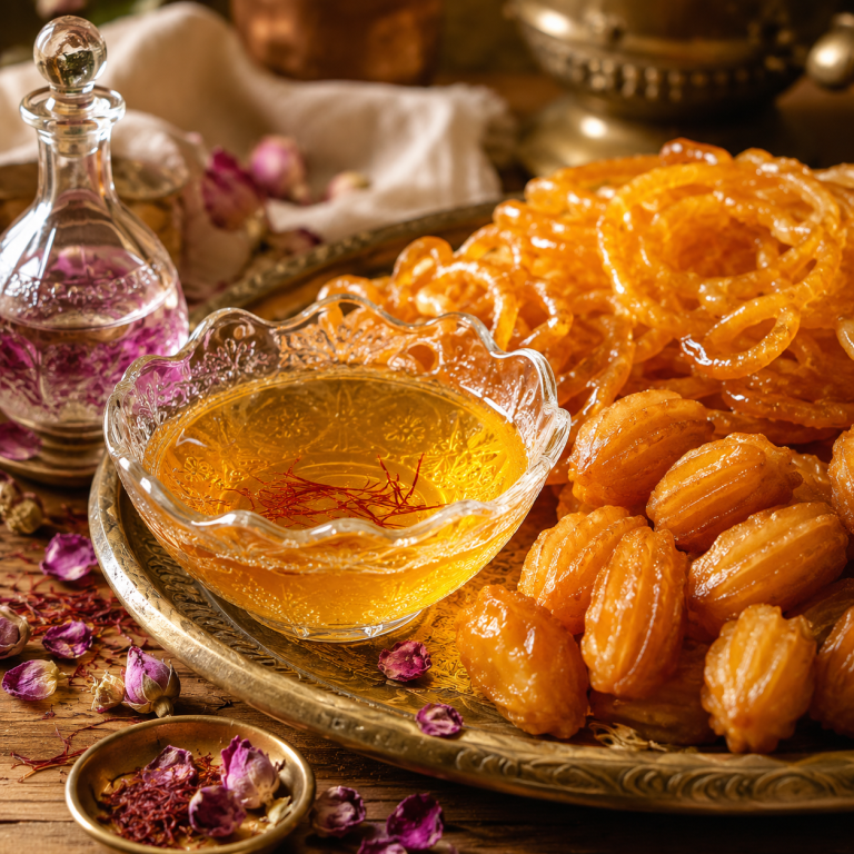 شهد زولبیا و بامیه با گلاب حسینیان