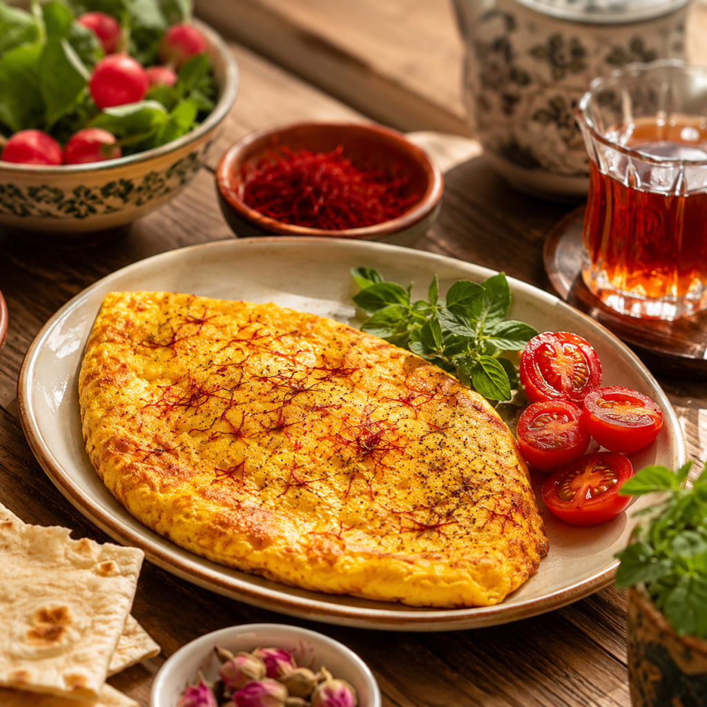 املت زعفرانی صبحانه حسینیان