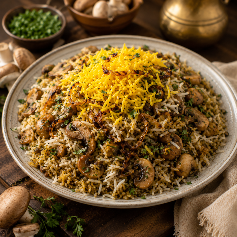 عدس‌پلو با کشمش حسینیان