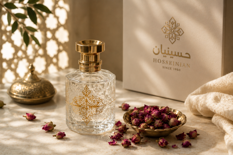 کاربرد زعفران و گلاب در قنادی حسینیان